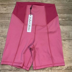 NWT For Love and Lemons Dani Biker Shorts in PINK!!